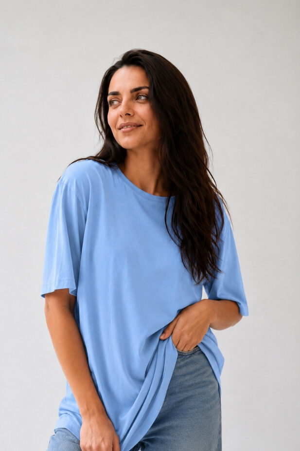 Kopo Women's Oversized T-Shirt: Blue